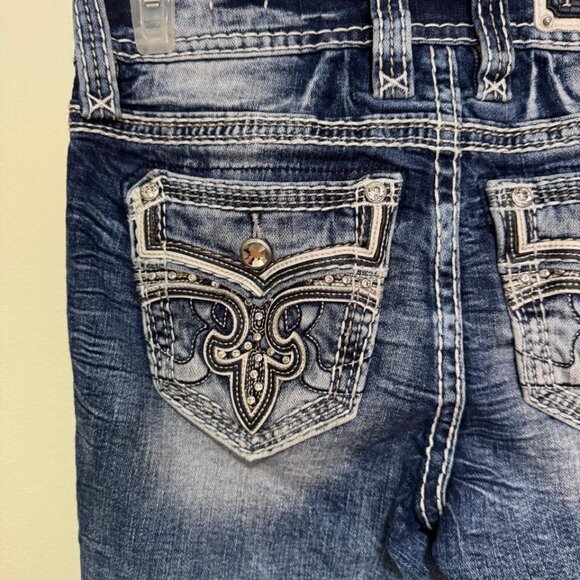 Rock Revival Peacoat Ankle Mid-Rise Skinny Stretch Jean Size 26 - Picture 14 of 16